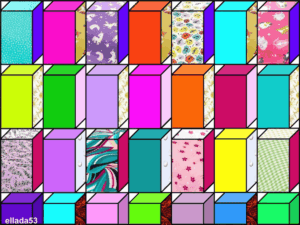 Colorful 3D Block Pattern