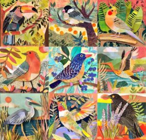 Cut-Paper Style Birds