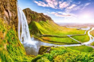 Waterfall Seljalandsfoss, Iceland