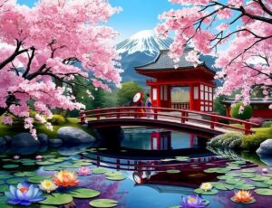 Cherry Blossom Garden Haru, Japan