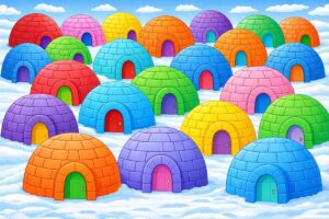 Colorful Arctic Igloos