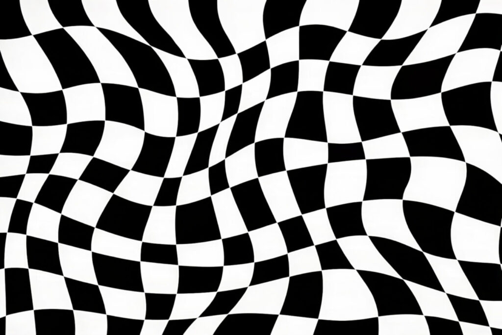 Distorted Squares Optical Illusions