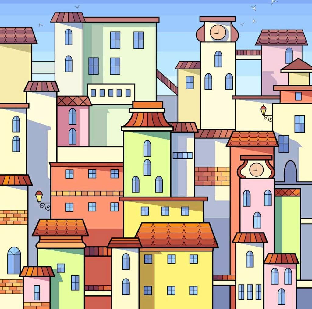 Pastel Cityscape