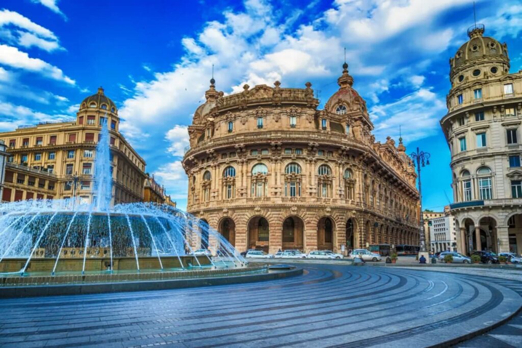 Piazza De Ferrari in Genoa, Italy