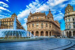 Piazza De Ferrari in Genoa, Italy