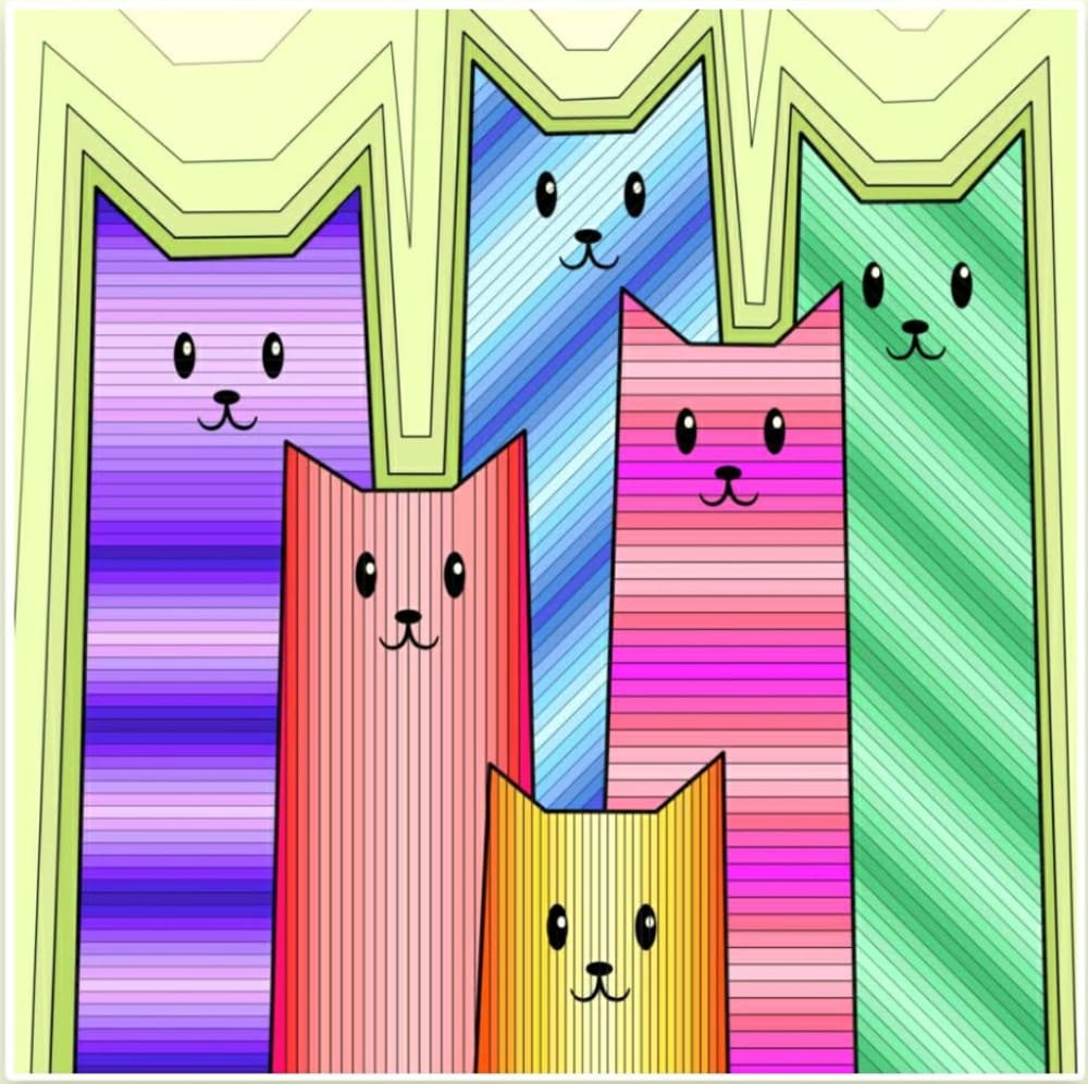 Rainbow Cat Parade