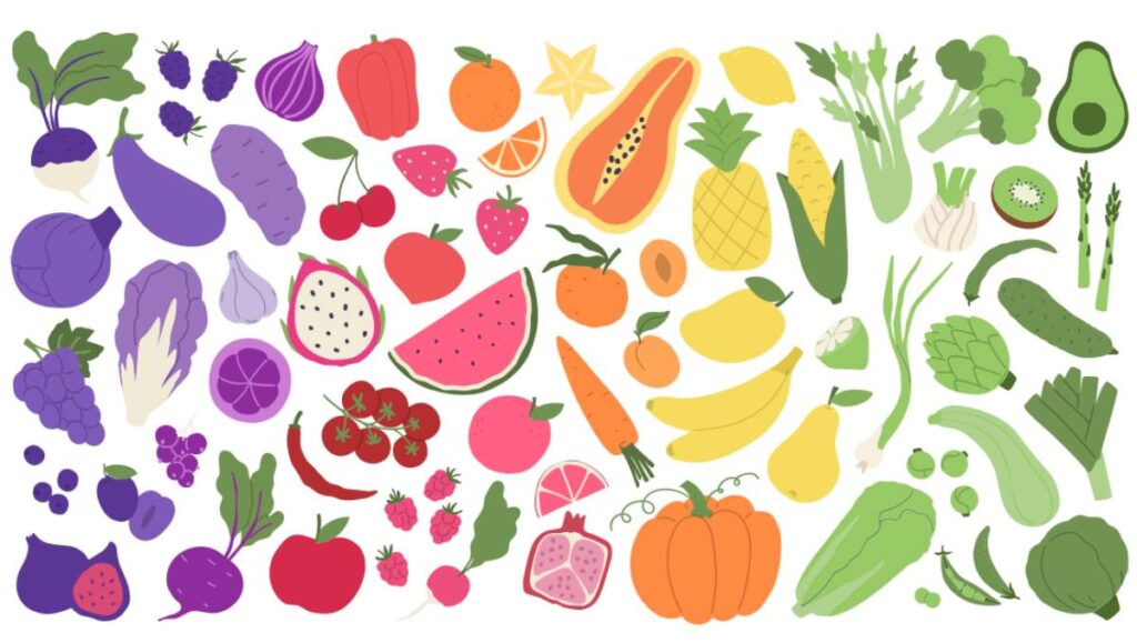 Rainbow Fruits and Vegetables Collection