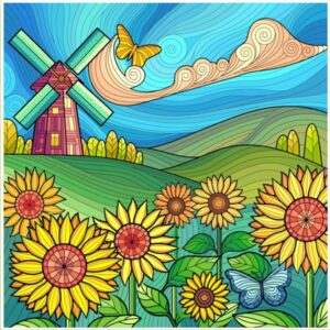 Sunny Windmill Meadow