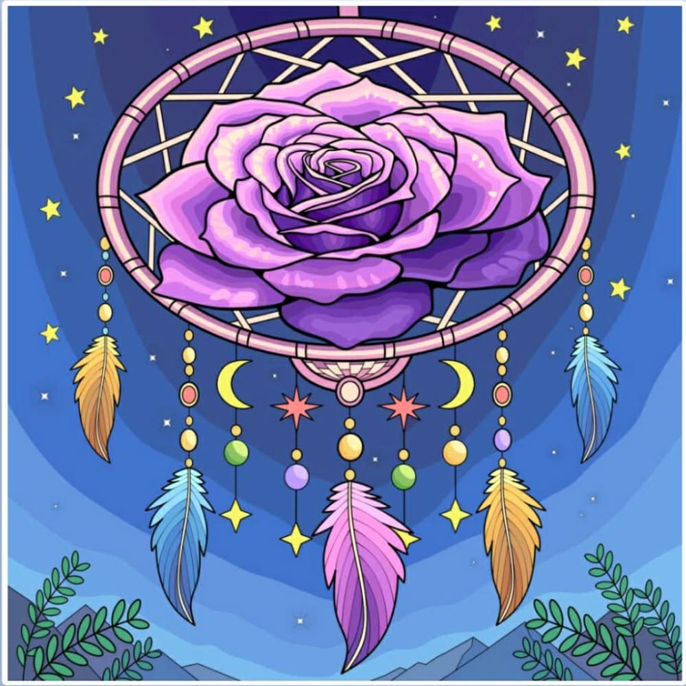 Midnight Rose Dreamcatcher