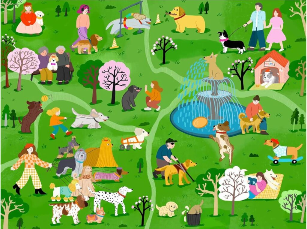 Park Party of Dogs