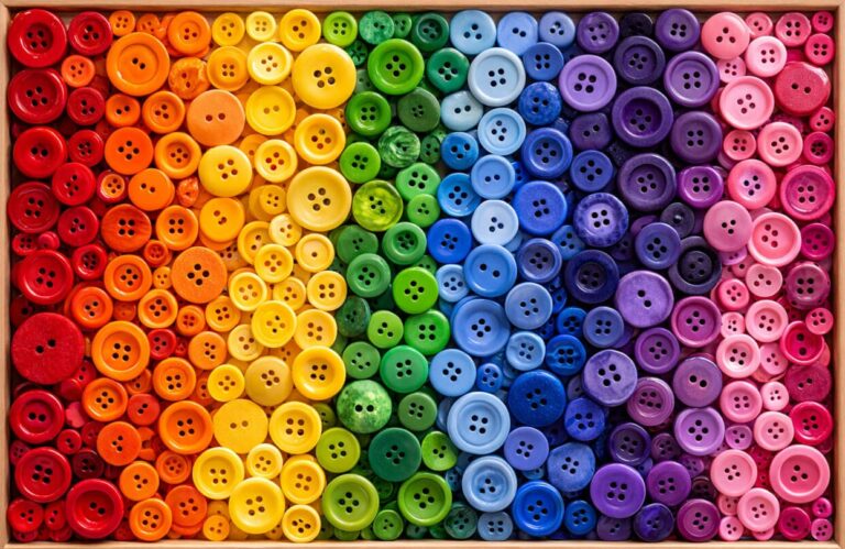 Rainbow of Sewing Buttons
