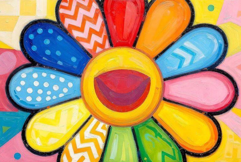 Vivid Abstract Colorful Flower