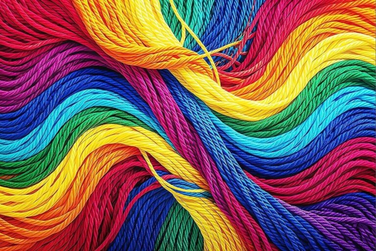 Abstract Colorful Yarn Art