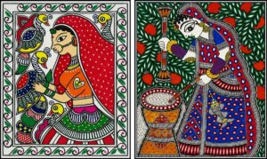 Indian Madhubani Style Paintings