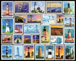 Lighthouses & Bridges – Postage Stamps