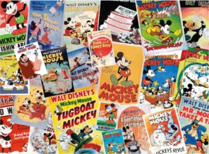 Vintage Mickey Mouse Poster Collage