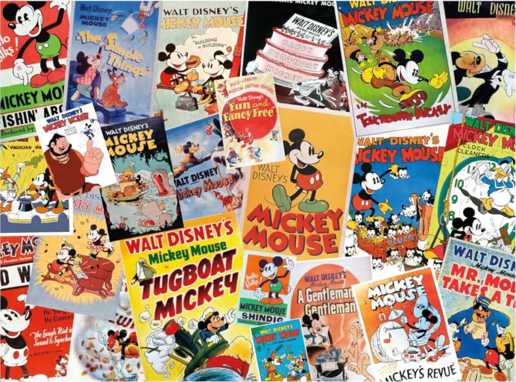 Mickey Mouse Vintage Poster Collage
