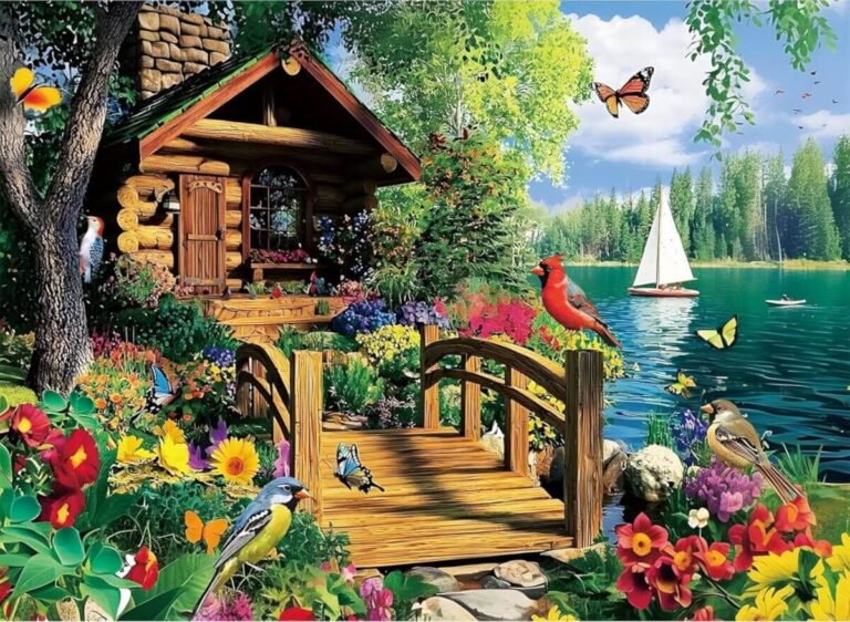 Rustic Countryside Lake Cabin