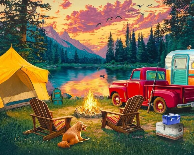 Camping by the Lake