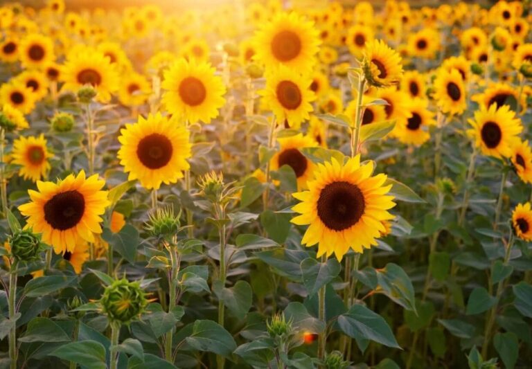 Golden Field of Sunflowers