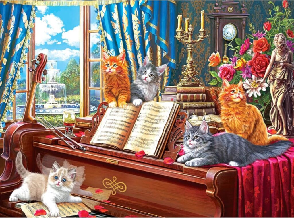 Kittens at the Piano Lesson