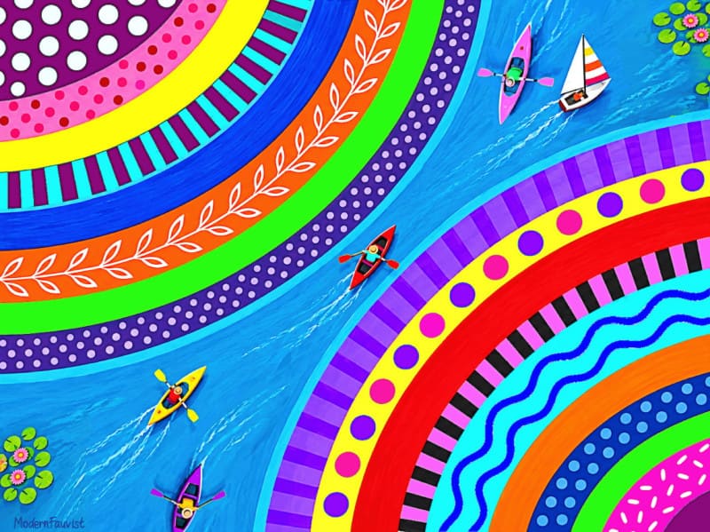 Kayaking on Patterned Waters