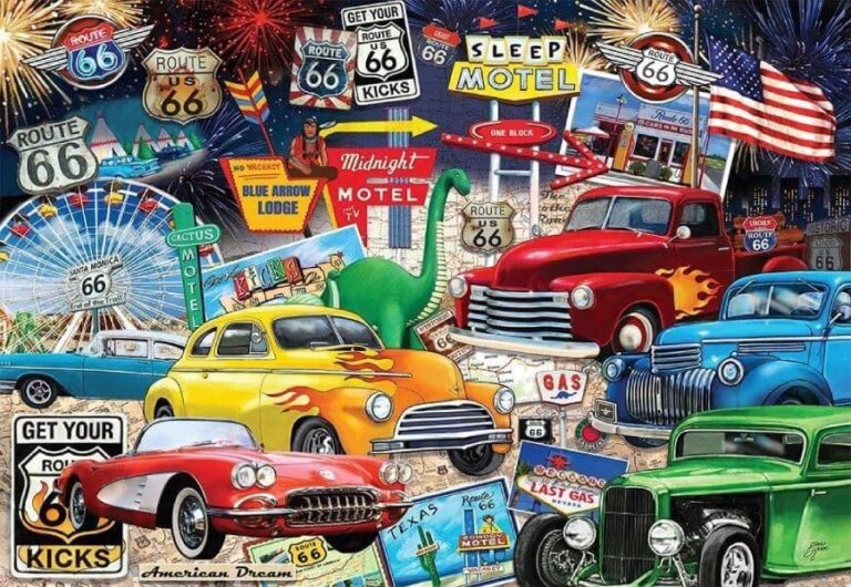 Showcases Vintage Cars Route 66