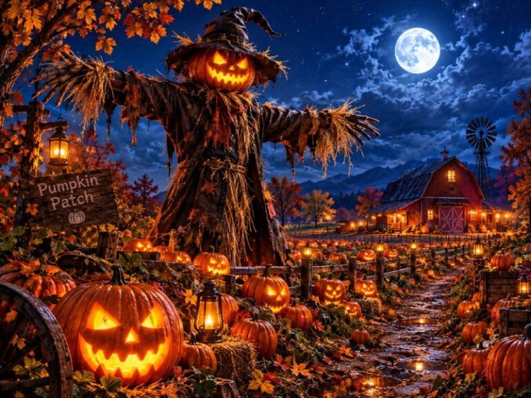 Spooky Pumpkin Patch Scarecrow