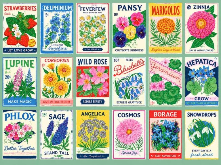 Vintage Seed Packets Mosaic